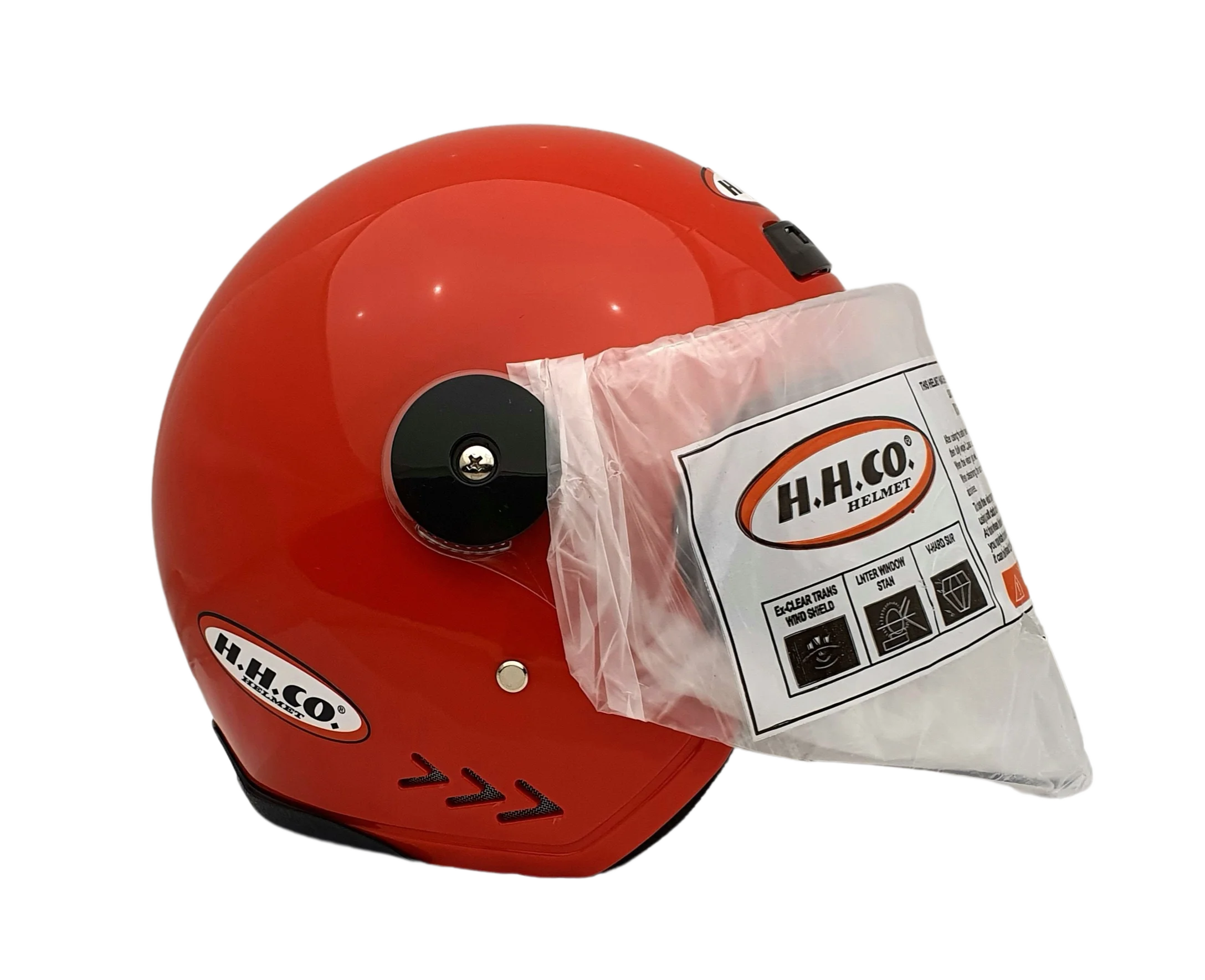 AC NV Orange Shine Helmet Side View